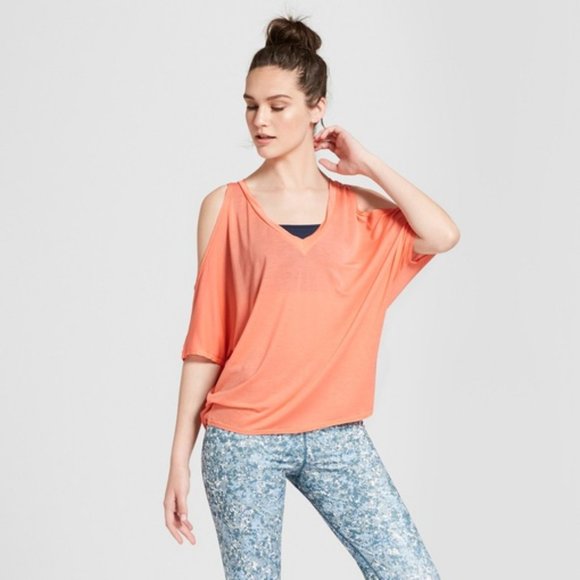 JoyLab | Cold Shoulder Drape Top - Picture 1 of 6